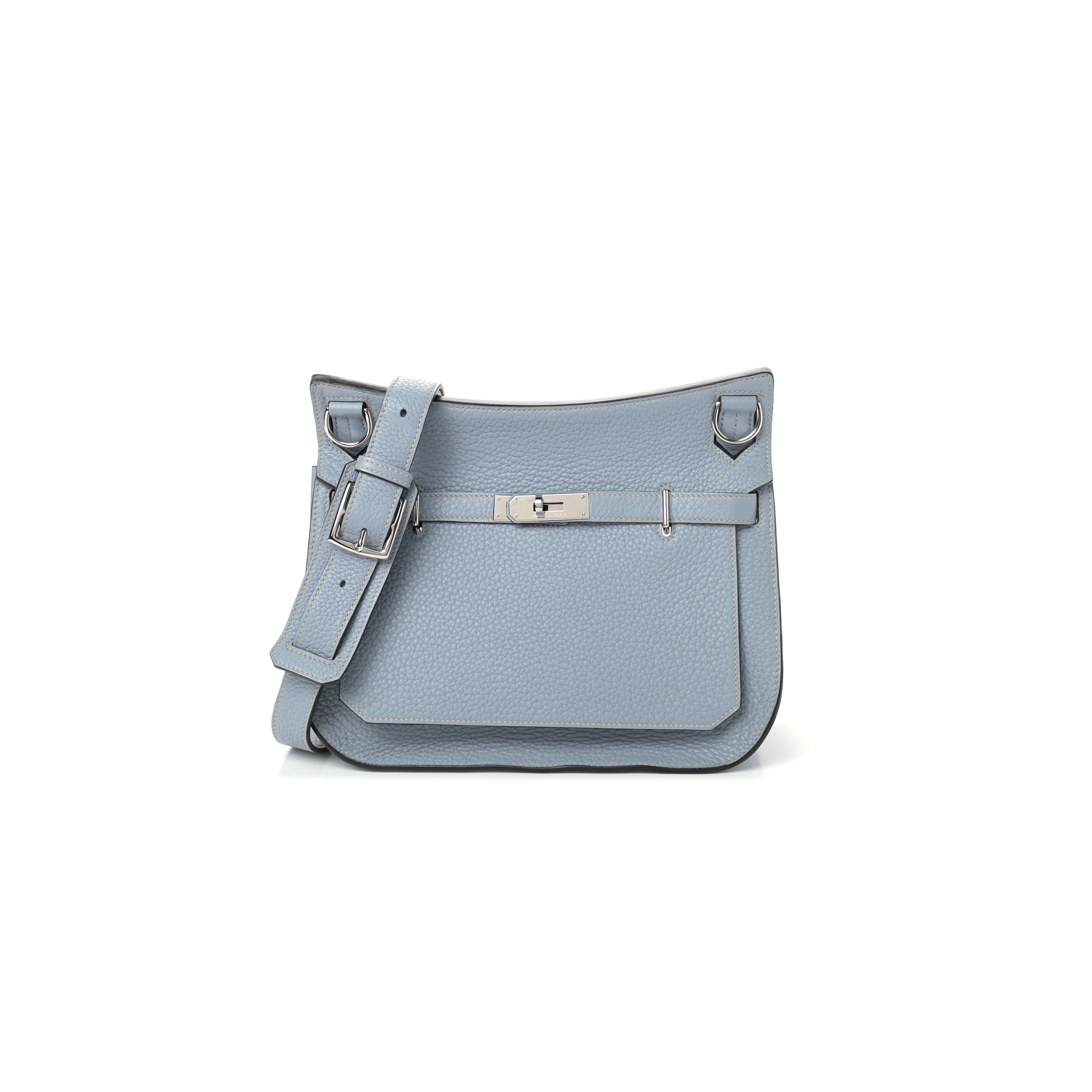 HERMÈS  TAURILLON CLEMENCE JYPSIERE 28 BLEU LIN (28*22*12cm) 
